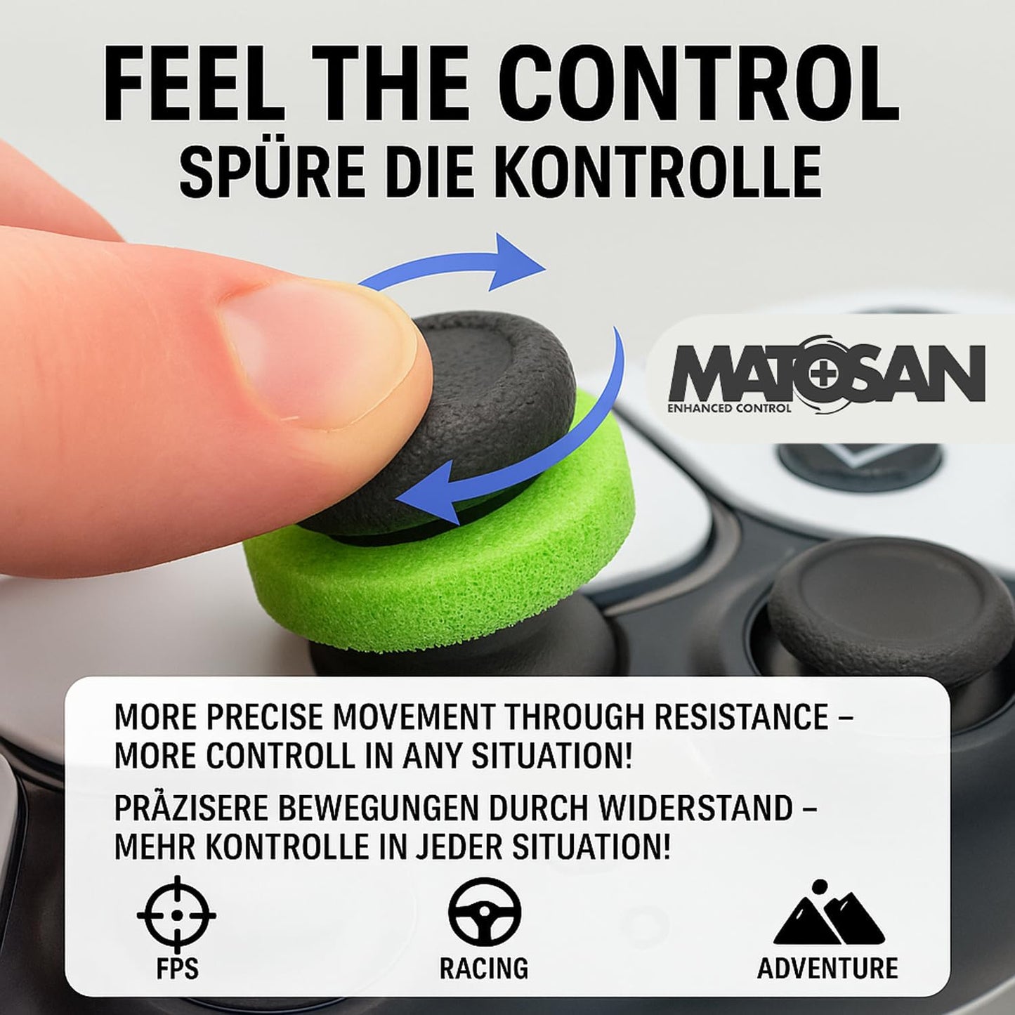 MatoSan Aim Assist Ringe in verschiedenen Stärken- bis zu 80% erhöhte Präzision für PS5 Controller,PS4 Controller, Xbox Series & Scuf Controller, Zubehör für Playstation 5