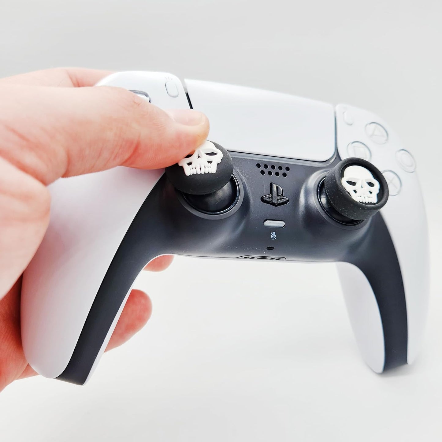 4X Skull Kappen Thumbstick Grip PS4 PS5 Zubehör für Playstation 5 Controller PS5 Controller Stick Joystick Aufsatz Silikon | Für Xb