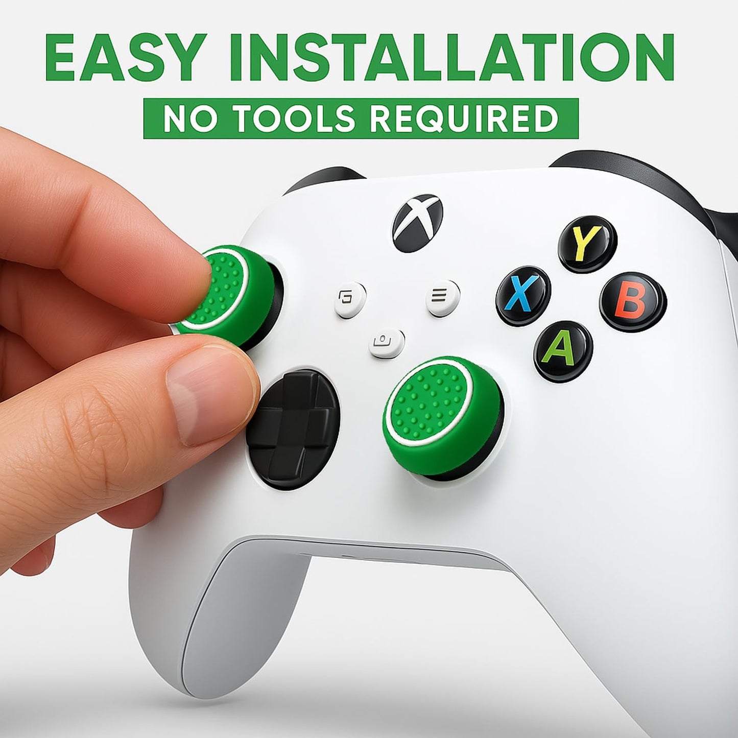 MatoSan® 4X Thumbstick Kappen – Speziell für Xbox One & Xbox Series X/S Controller – Verbesserter Grip & Präzision – Hochwertiges Gaming Zubehör in Grün