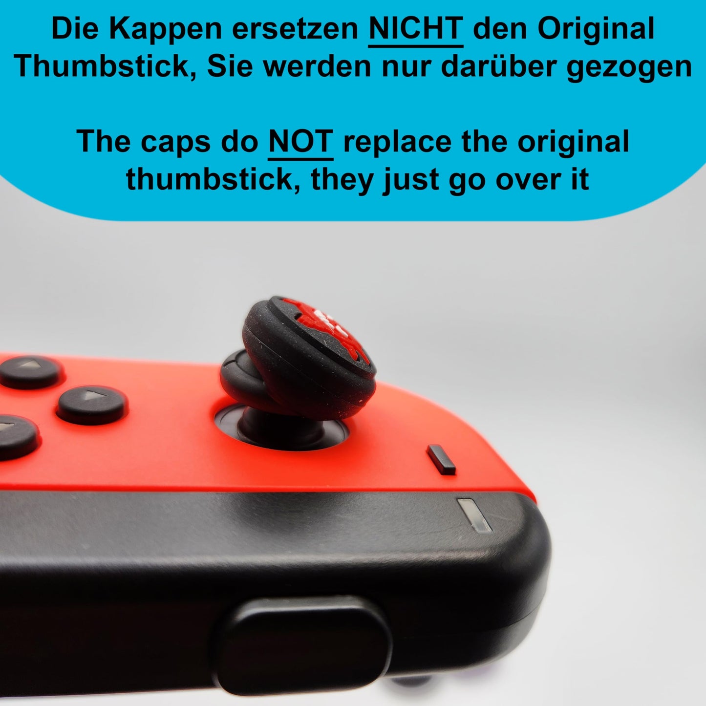 4X Joystick Kappen Kompatibel mit Switch Grip Joy Con Grip Thumbstick Grip Switch Lite OLED Zubehör Thumb Grips