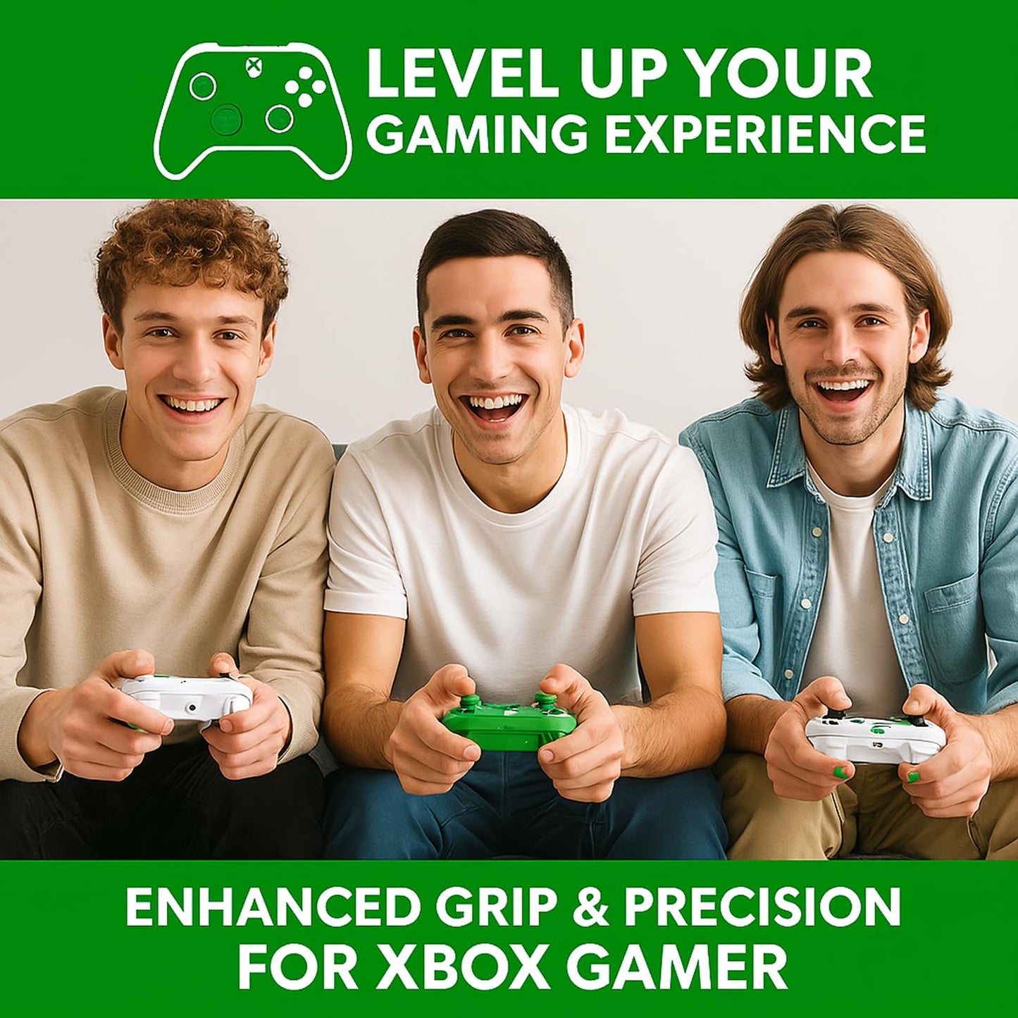 MatoSan® 4X Thumbstick Kappen – Speziell für Xbox One & Xbox Series X/S Controller – Verbesserter Grip & Präzision – Hochwertiges Gaming Zubehör in Grün