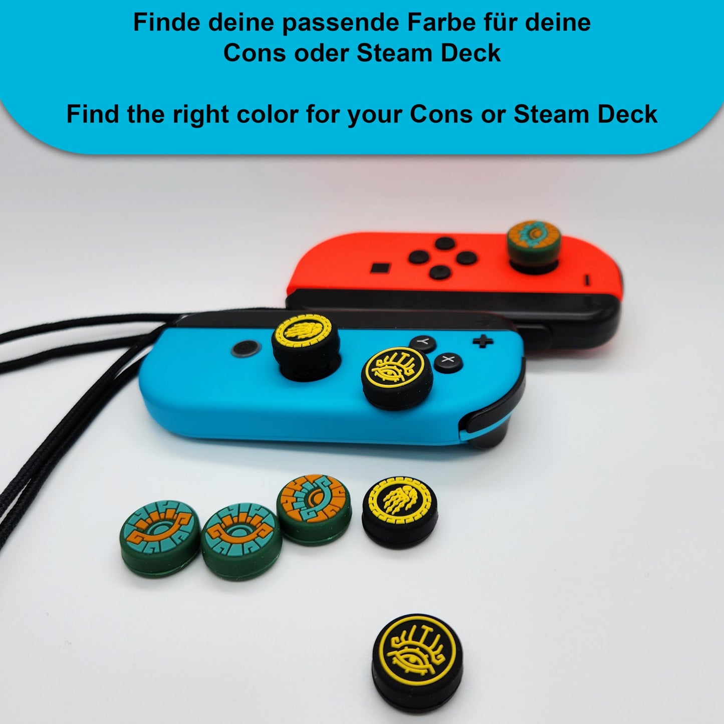 4X Joystick Kappen Kompatibel mit Switch Grip Joy Con Grip Thumbstick Grip Switch Lite OLED Zubehör Thumb Grips