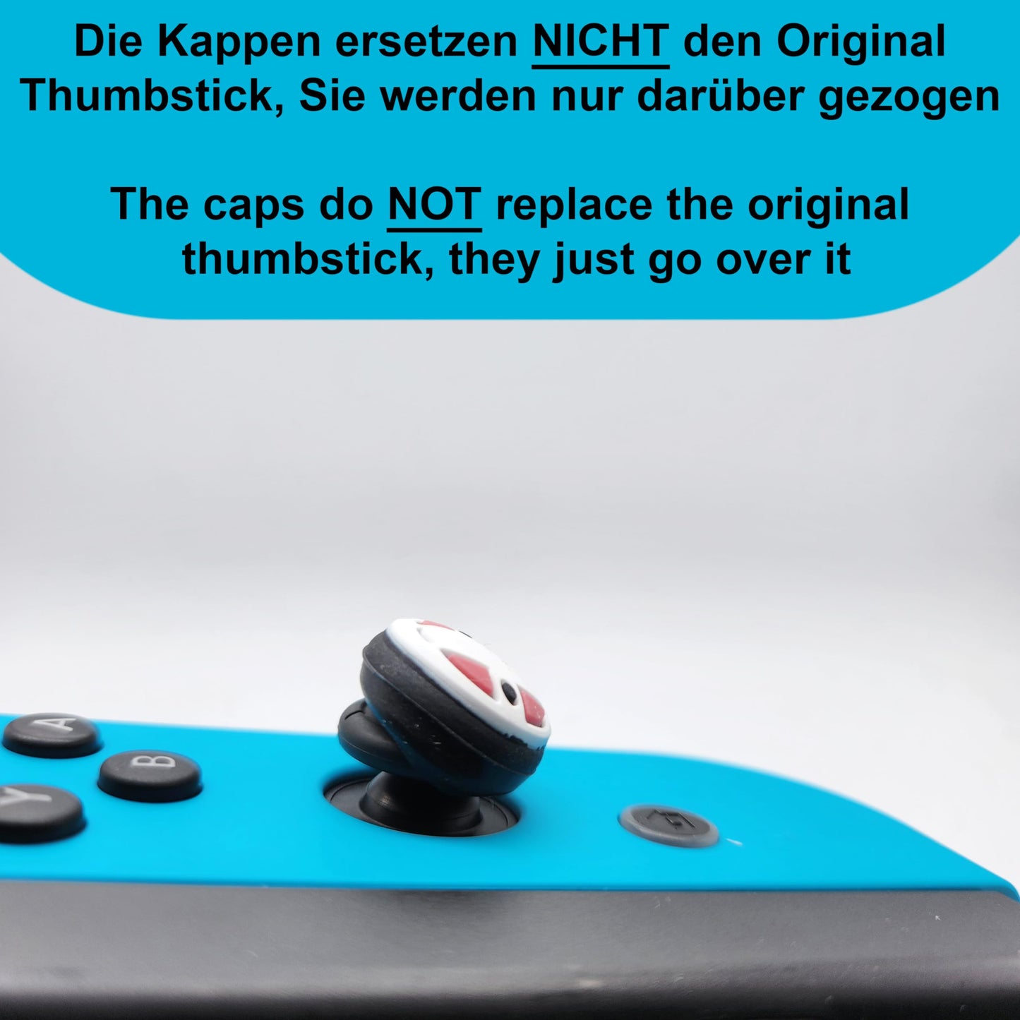 4X Joystick Kappen Kompatibel mit Switch Grip Joy Con Grip Thumbstick Grip Switch Lite OLED Zubehör Thumb Grips