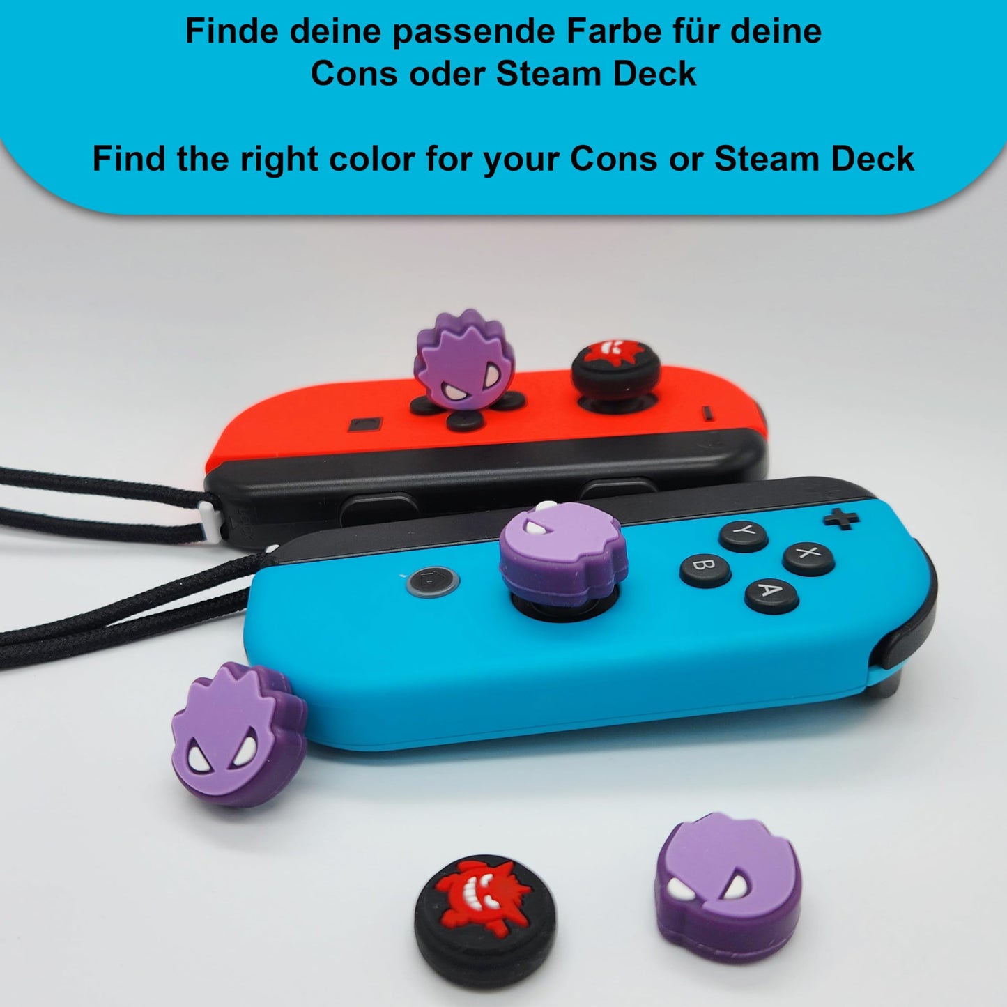 4X Joystick Kappen Kompatibel mit Switch Grip Joy Con Grip Thumbstick Grip Switch Lite OLED Zubehör Thumb Grips