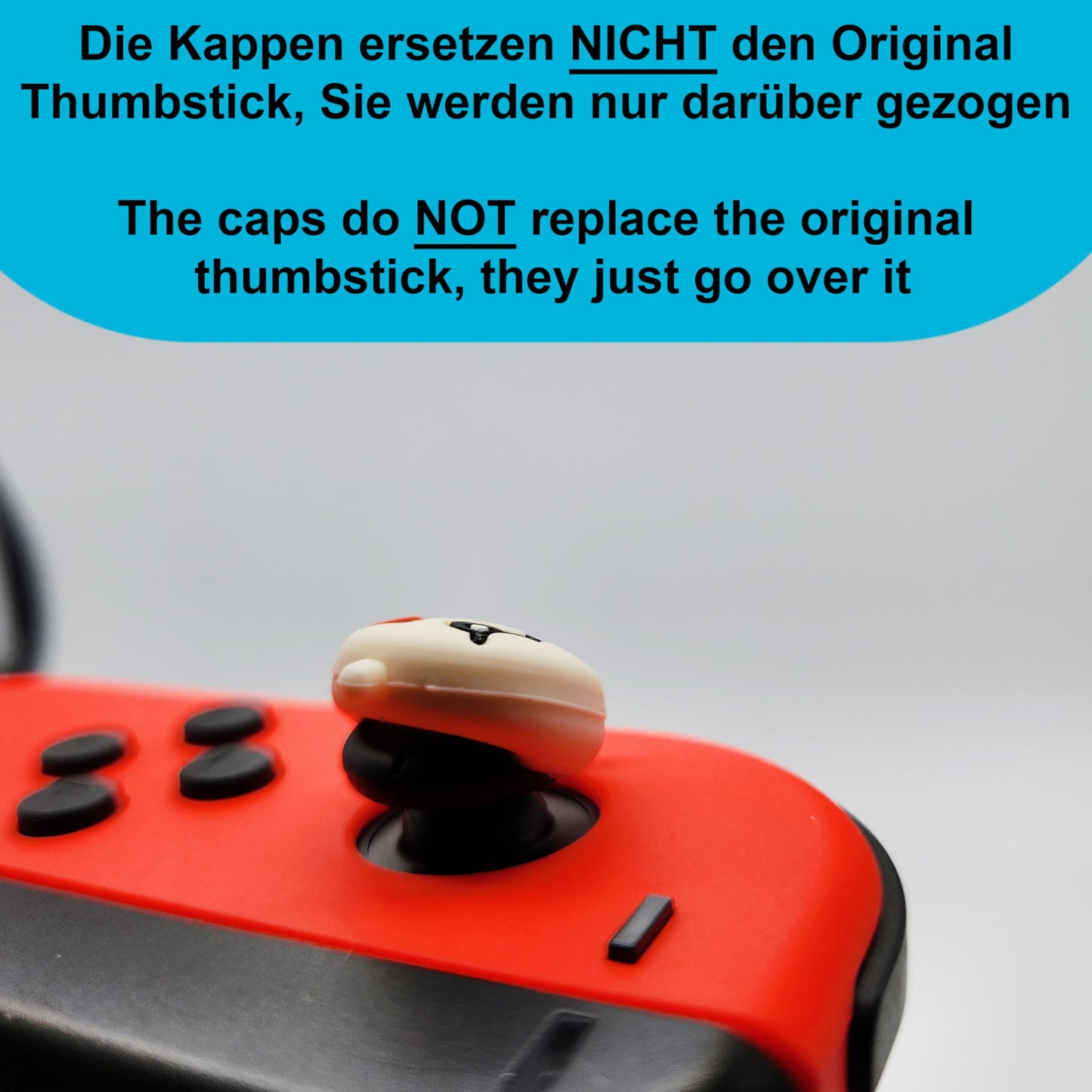 4X Joystick Kappen Kompatibel mit Switch Grip Joy Con Grip Thumbstick Grip Switch Lite OLED Zubehör Thumb Grips