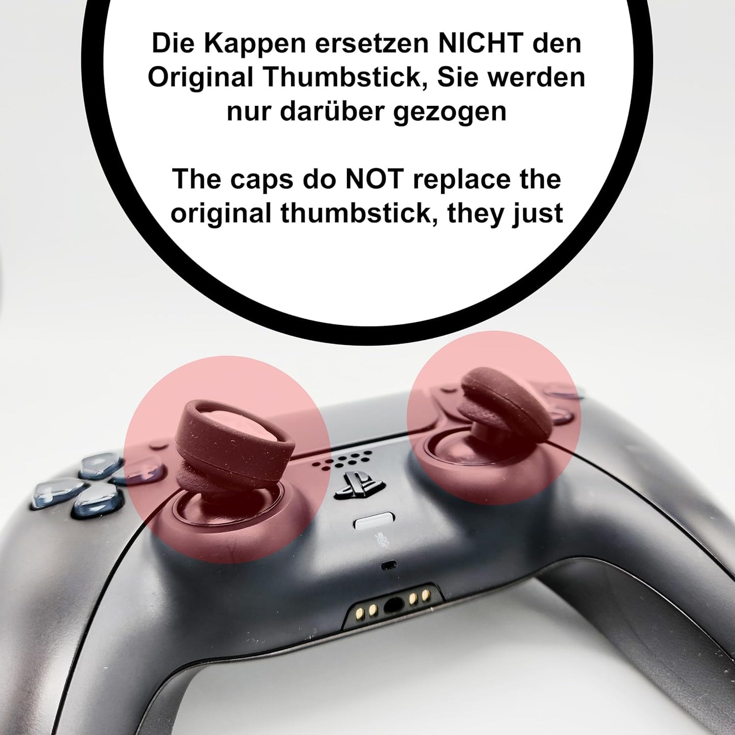 4X Skull Kappen Thumbstick Grip PS4 PS5 Zubehör für Playstation 5 Controller PS5 Controller Stick Joystick Aufsatz Silikon | Für Xb