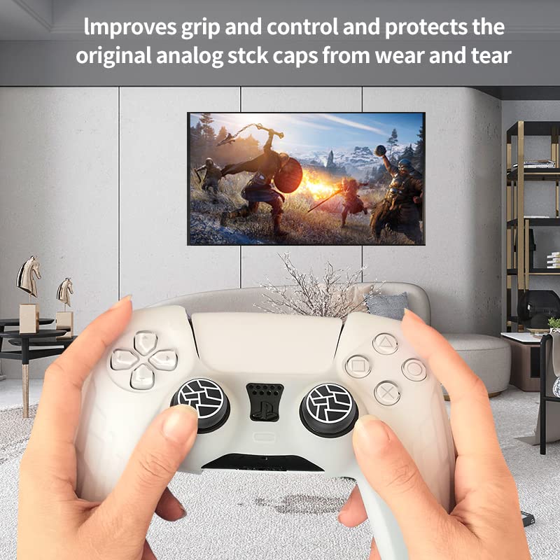 4 Thunder-Caps Thumpstick Kappen Grip PS5 Zubehör Set Aim Assist für Playstation 5 Controller PS5 Controller Sticks Joystick Aufsät