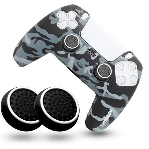 PS5 Controller Skin mit Grip - Hochwertige Hülle mit Kappen