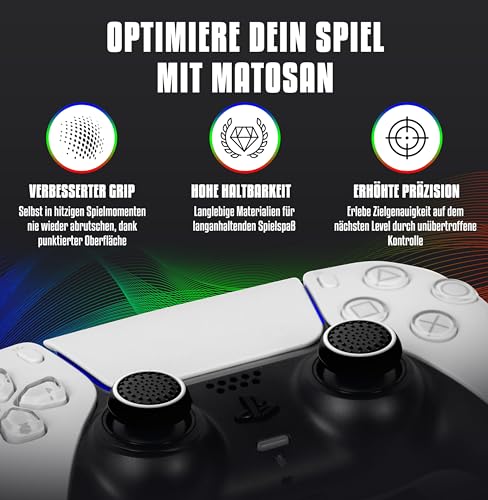 PS5 Controller Skin mit Grip - Hochwertige Hülle mit Kappen