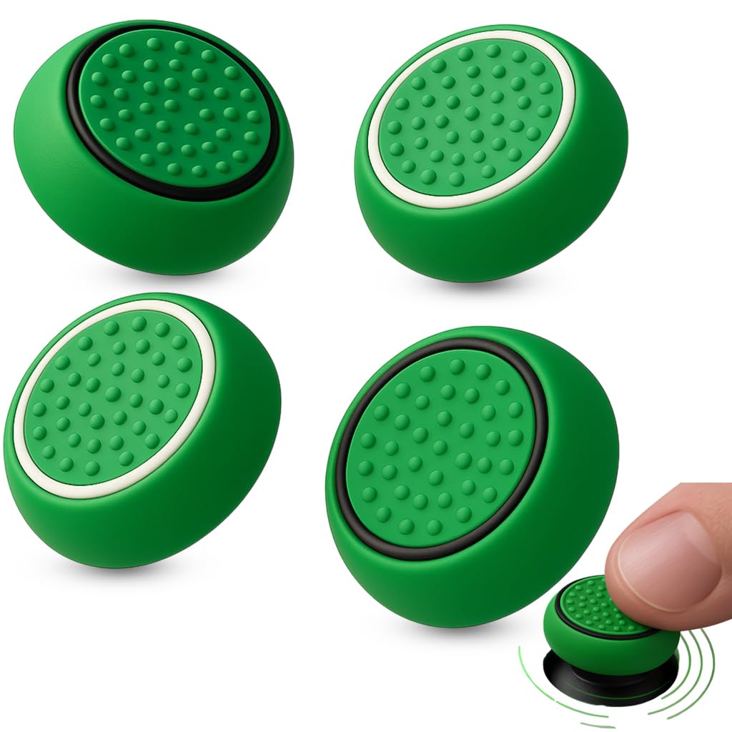 MatoSan® 4X Thumbstick Kappen – Speziell für Xbox One & Xbox Series X/S Controller – Verbesserter Grip & Präzision – Hochwertiges Gaming Zubehör in Grün