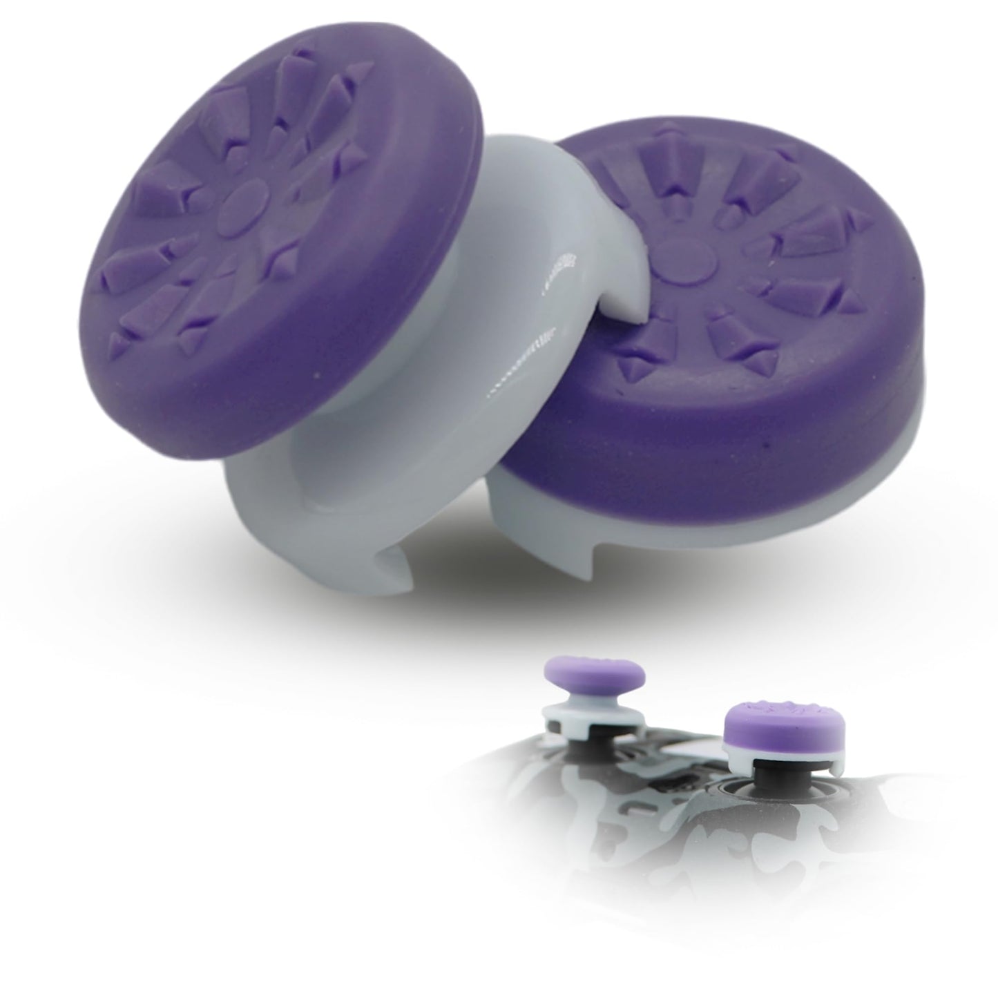 MatoSan® 2X Erhöhter Controller Aufsatz | 7mm & 11mm Präzision Kappen Grip Aim Assist PS5 PS4 Controller Zubehör Sticks Joystick Stick Aufsätze (Lila)