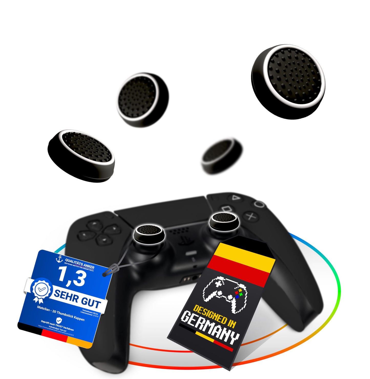 PS5 Zubehör Thumbstick Silikon Kappen - PS4. PS5 Controller Zubehör