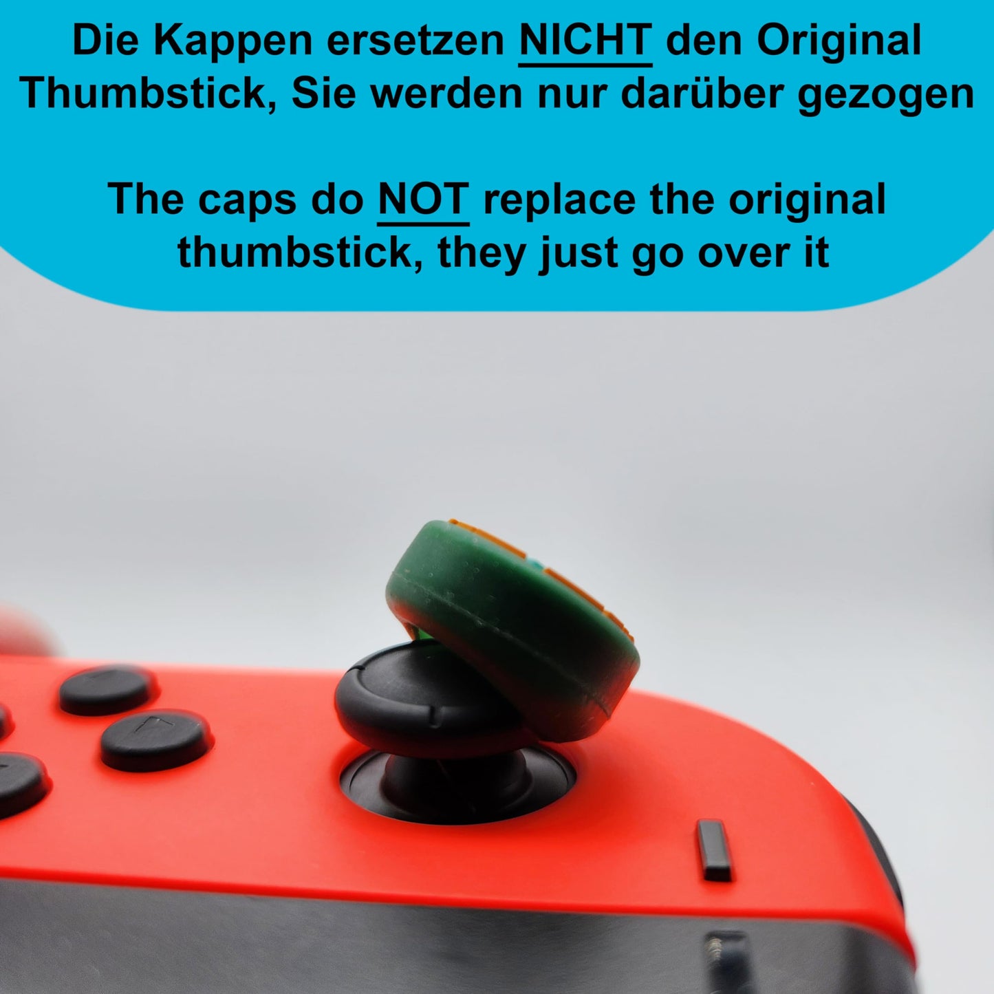 4X Joystick Kappen Kompatibel mit Switch Grip Joy Con Grip Thumbstick Grip Switch Lite OLED Zubehör Thumb Grips