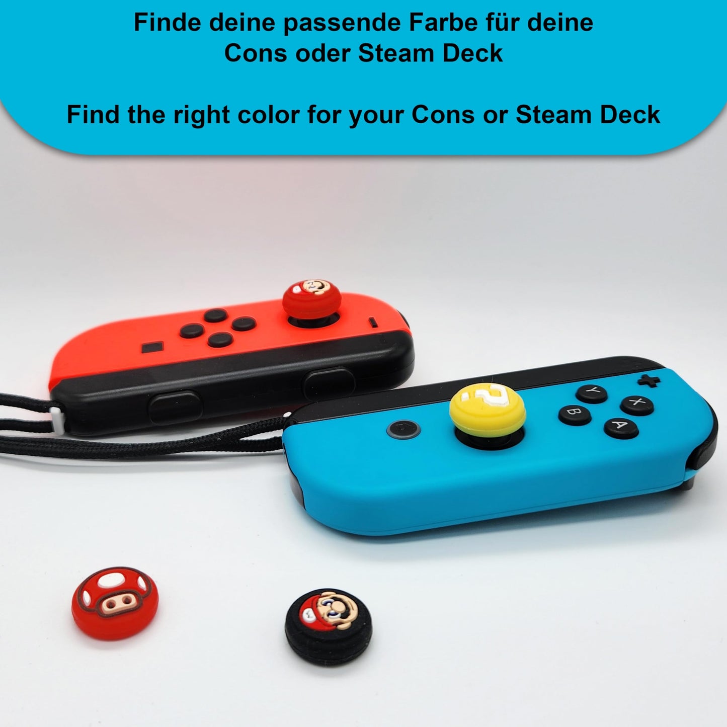 4X Joystick Kappen Kompatibel mit Switch Grip Joy Con Grip Thumbstick Grip Switch Lite OLED Zubehör Thumb Grips