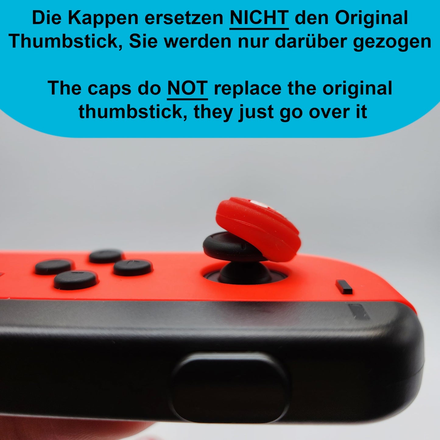 4X Joystick Kappen Kompatibel mit Switch Grip Joy Con Grip Thumbstick Grip Switch Lite OLED Zubehör Thumb Grips