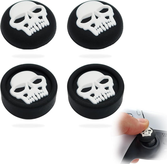 4X Skull Kappen Thumbstick Grip PS4 PS5 Zubehör für Playstation 5 Controller PS5 Controller Stick Joystick Aufsatz Silikon | Für Xb