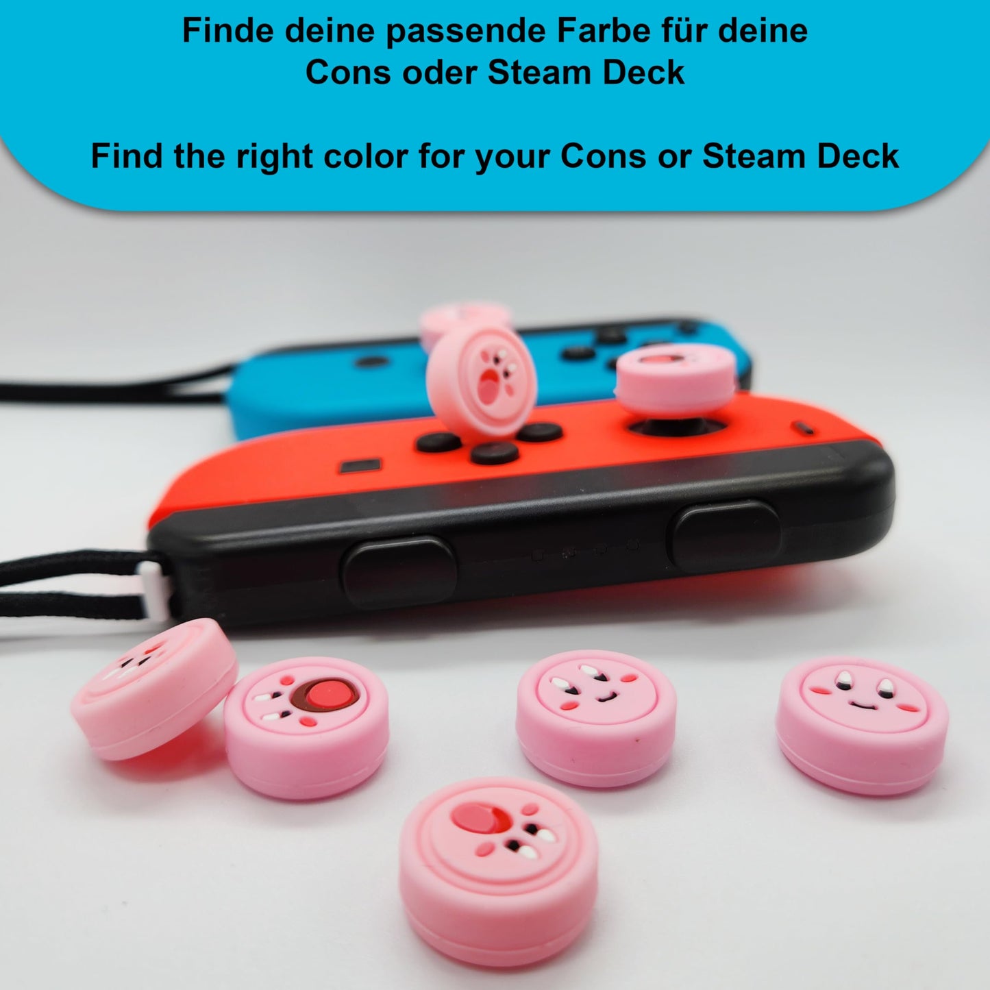 4X Joystick Kappen Kompatibel mit Switch Grip Joy Con Grip Thumbstick Grip Switch Lite OLED Zubehör Thumb Grips