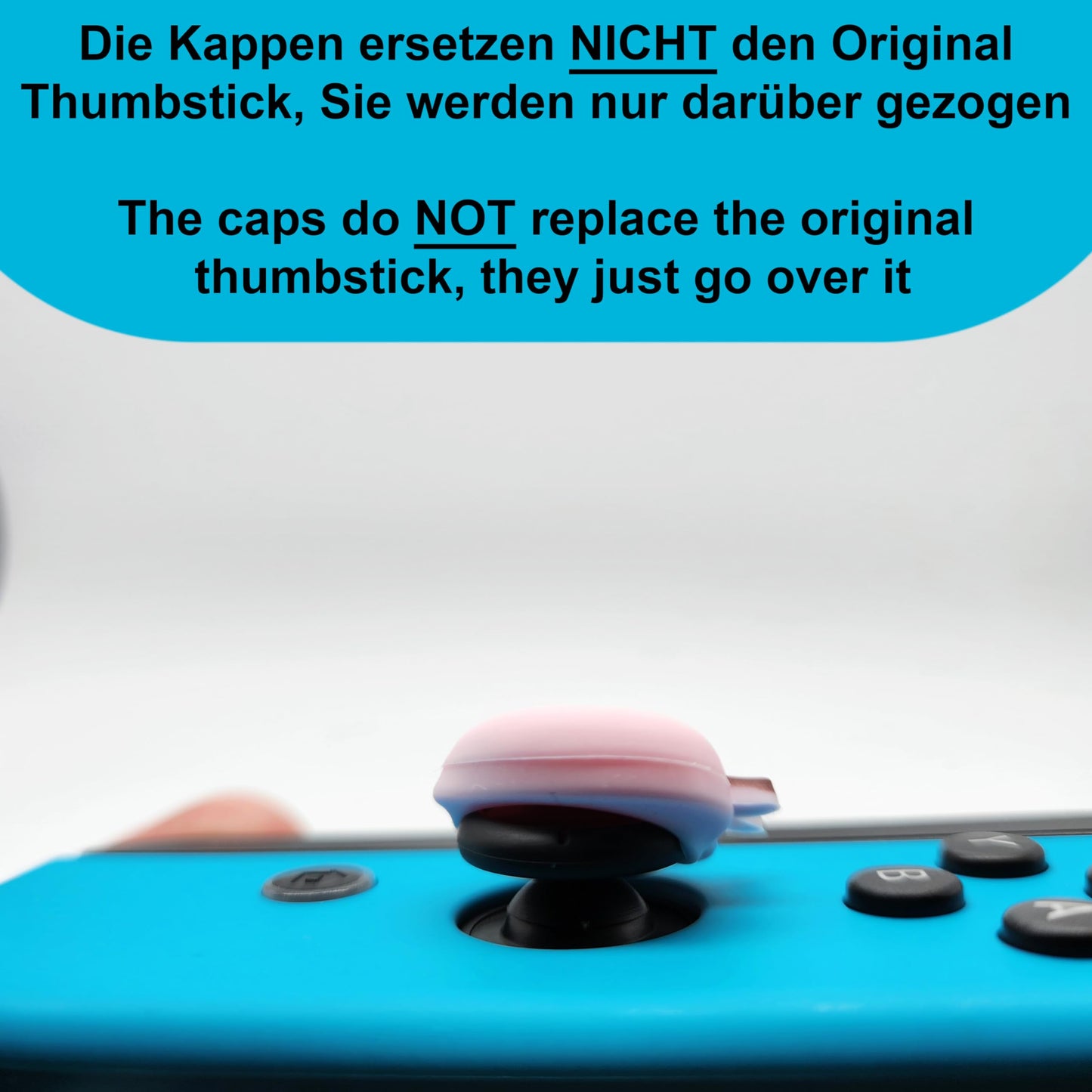 4X Joystick Kappen Kompatibel mit Switch Grip Joy Con Grip Thumbstick Grip Switch Lite OLED Zubehör Thumb Grips