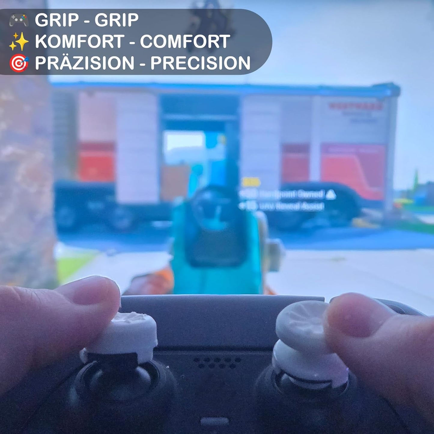 MatoSan® 2X Erhöhter Controller Aufsatz | 7mm & 11mm Präzision Kappen Grip Aim Assist PS5 PS4 Controller Zubehör Sticks Joystick Stick Aufsätze (Orange)