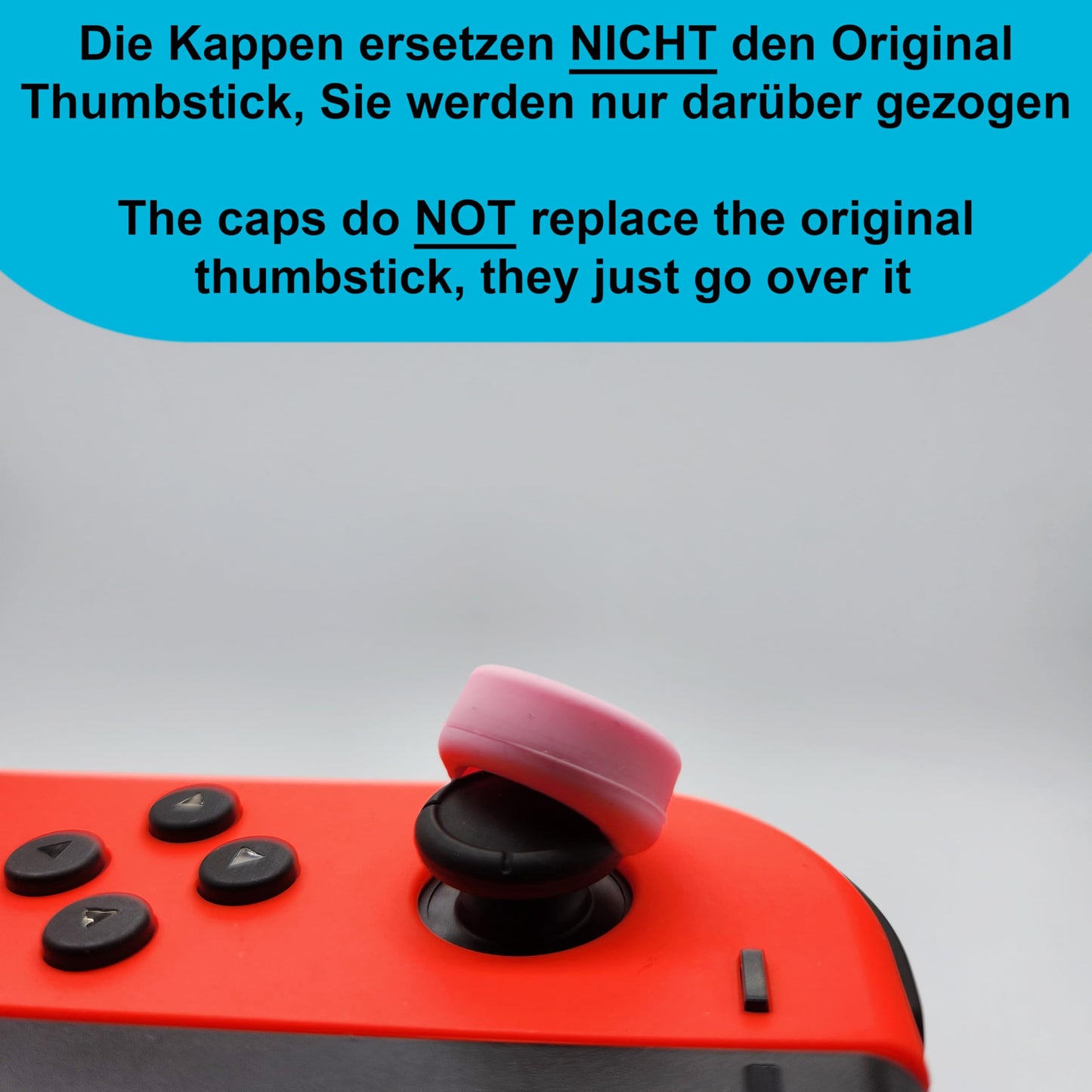 4X Joystick Kappen Kompatibel mit Switch Grip Joy Con Grip Thumbstick Grip Switch Lite OLED Zubehör Thumb Grips