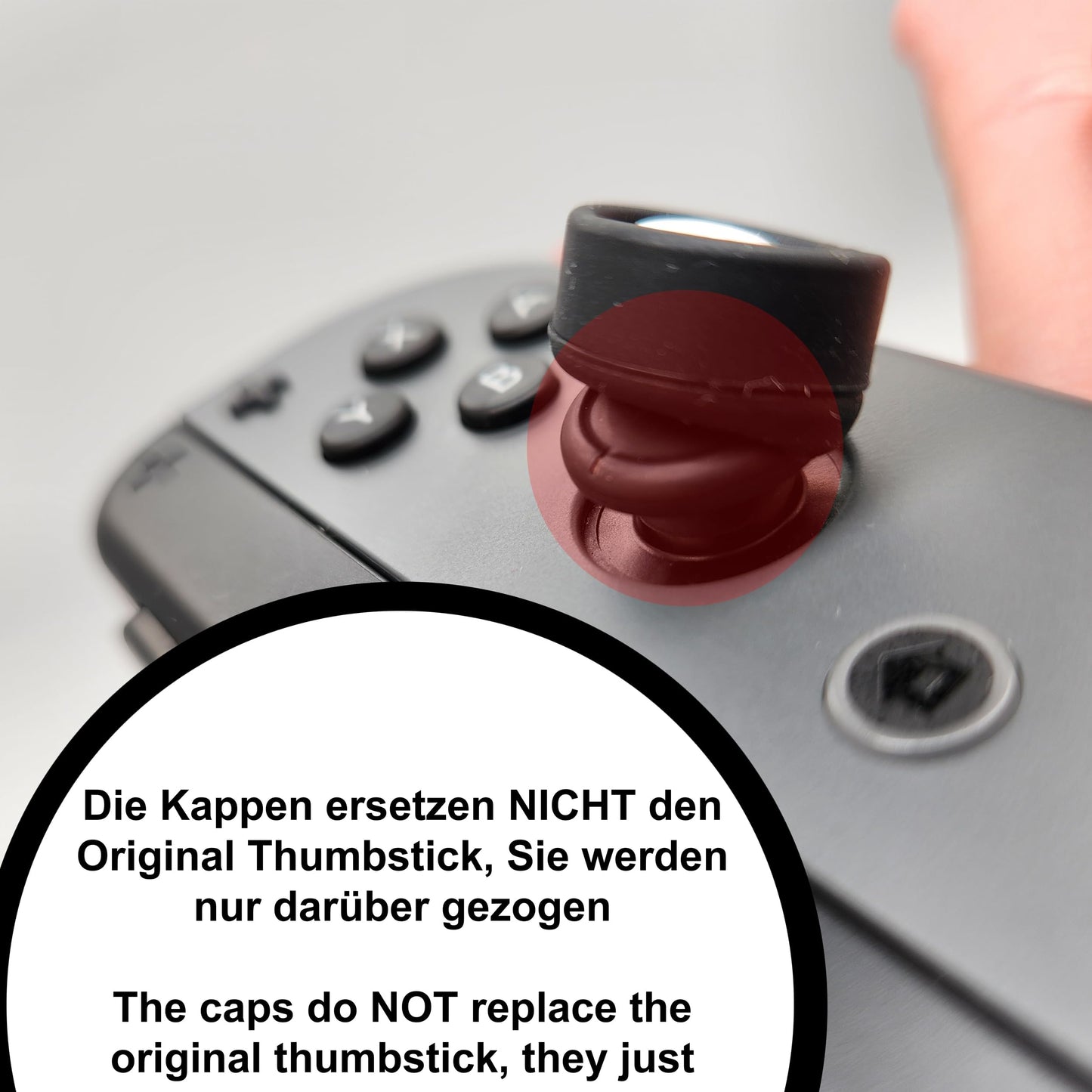 4X Joystick Kappen Kompatibel mit Nintendo Switch Grip Joy Con Grip Thumbstick Grip Switch Lite OLED Zubehör Thumb Grips Nintendo S