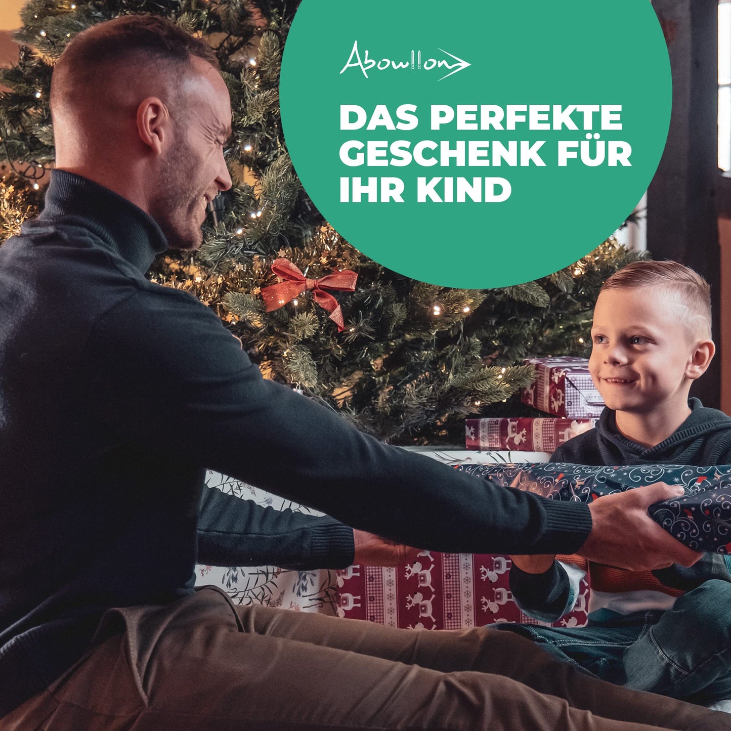 Abowllon® Pfeil und Bogen Kinder Sportgerät Set 15 Pfeile mit Gummispitze, Köcher, Tasche & 4 Zielscheiben | Bogenschießen Kinder | Für Rechts und Linkshänder Kinderbogen