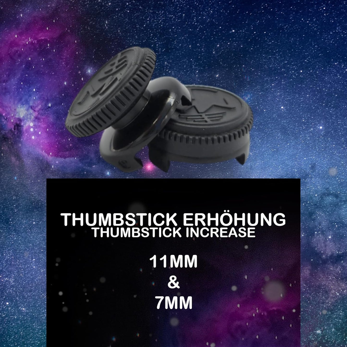 MatoSan® 2X Erhöhter Controller Aufsatz | Bessere Präzision Kappen Grip Set Aim Assist Caps für Playstation 5 Controller Zubehör PS4 PS5 Controller Zubehör Sticks Joystick Stick Aufsätze (Special 1)
