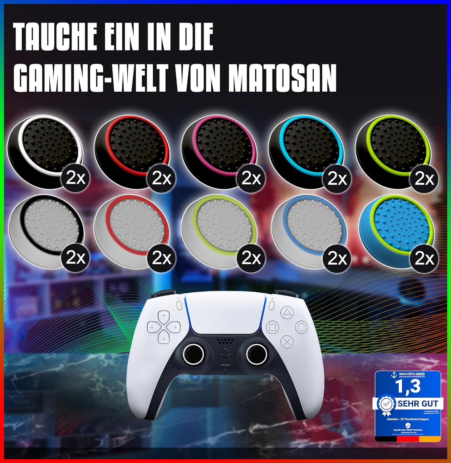 PS5 Zubehör Thumbstick Silikon Kappen - PS5 Controller