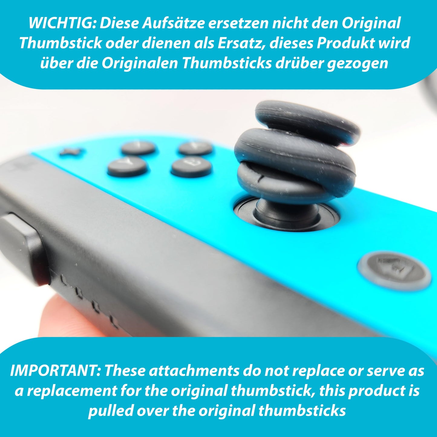6X Joystick Kappen Kompatibel mit Nintendo Switch Grip Joy Con Grip Thumbstick Grip Switch Lite OLED Zubehör Thumb Grips Nintendo S