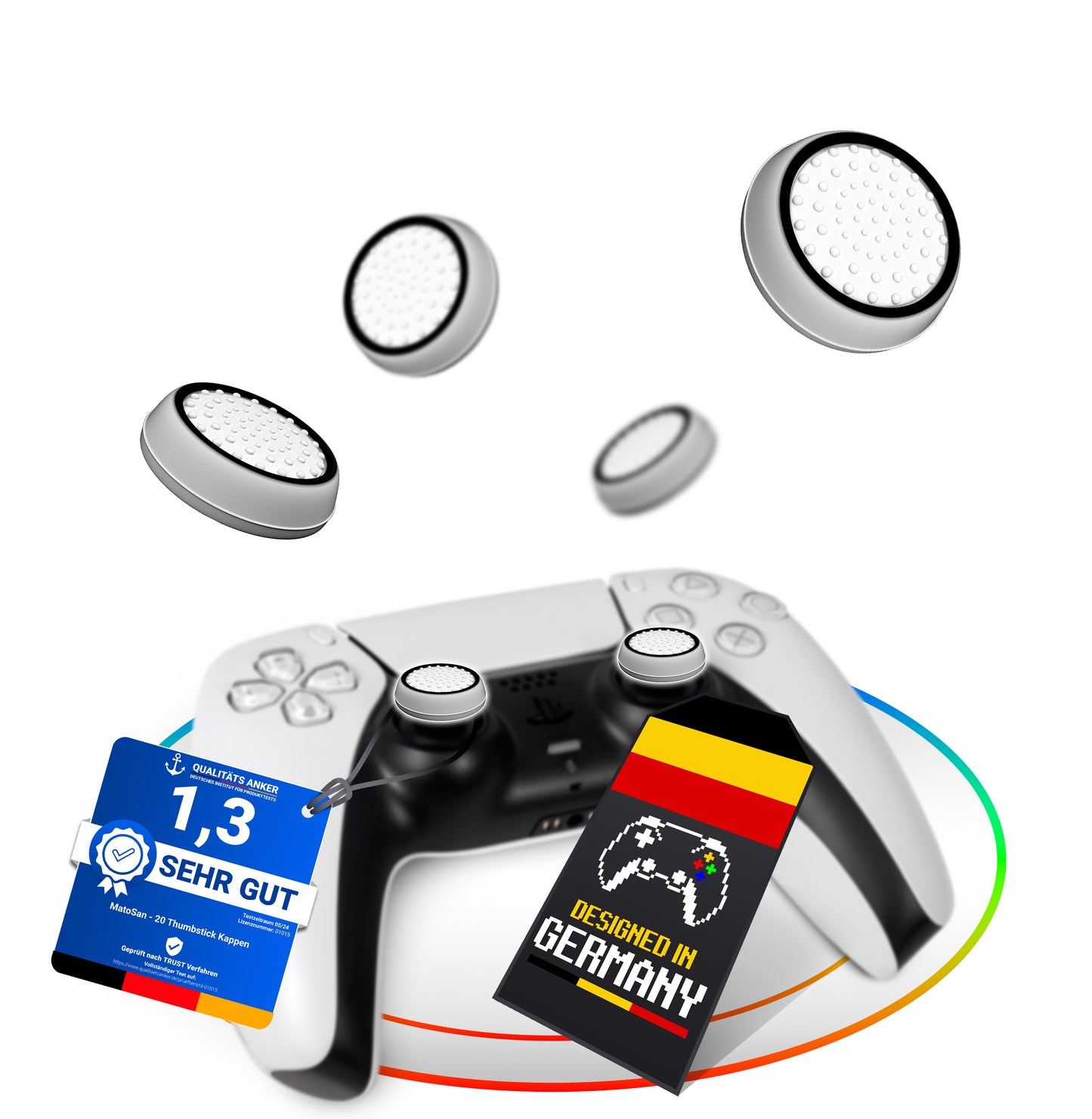 PS5 Zubehör Thumbstick Silikon Kappen - PS4. PS5 Controller Zubehör