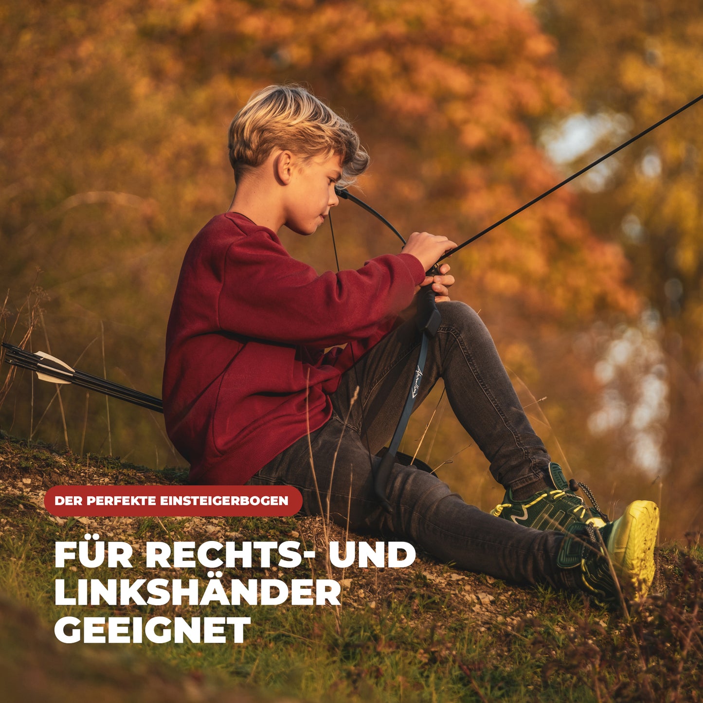 Pfeil und Bogen Kinder | Zielscheibe Bogenschießen Kinder | Sportbogen mit 10 Pfeilen, 6 Zielscheiben, Nylon Köche