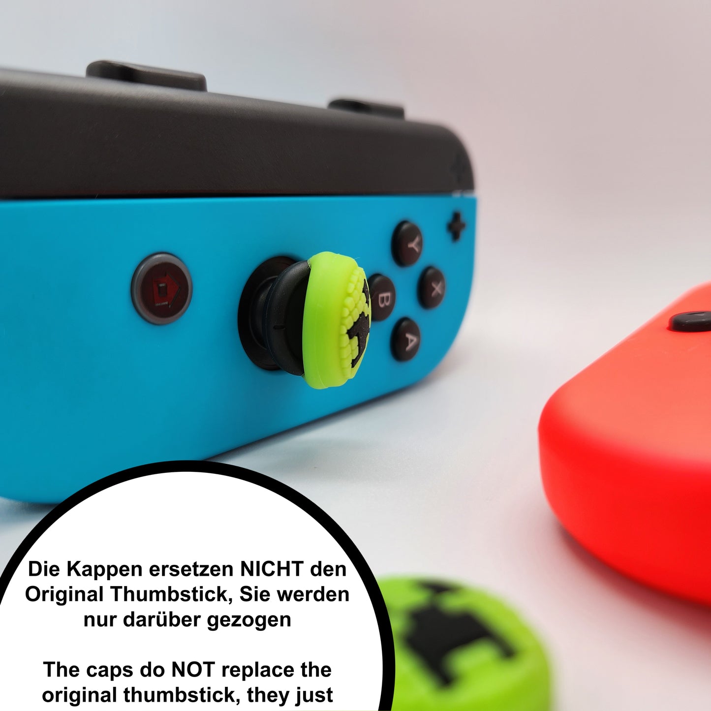 MatoSan® 4X Joystick Kappen Kompatibel mit Nintendo Switch Grip Joy Con Grip Thumbstick Grip Switch OLED Zubehör Thumb Grips Nintendo Switch Daumenkappen