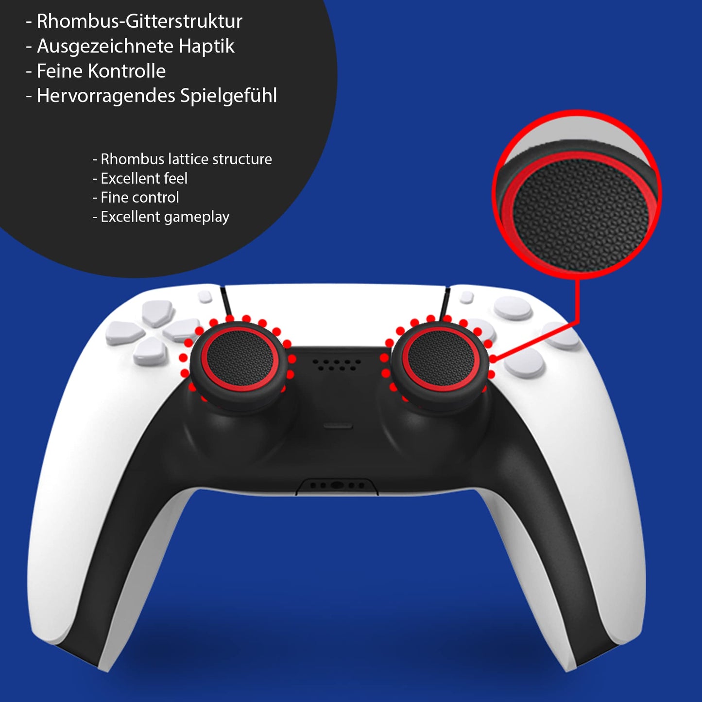 4 Thumbstick Kappen Grip Set Caps für Playstation