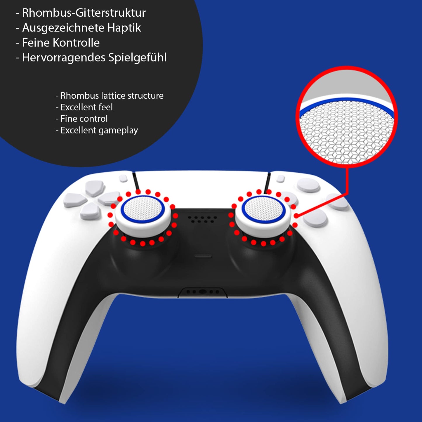 4 Thumbstick Kappen Grip Set Caps für Playstation